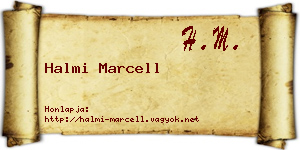 Halmi Marcell névjegykártya